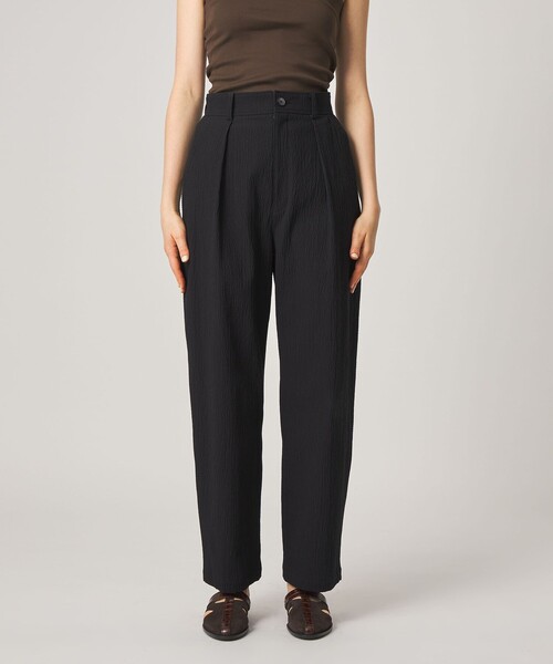 ワイドパンツ パンツ 「Steven Alan」リップル コットン タック トラウザーズ レディースの画像