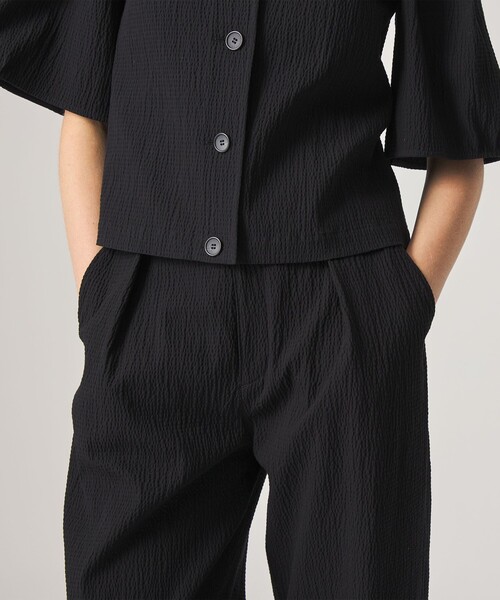 ワイドパンツ パンツ 「Steven Alan」リップル コットン タック トラウザーズ レディースの画像