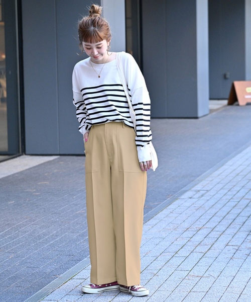 「B.C STOCK」 「Simplicite」スラックス SMALL ベージュ系その他 レディース_画像9