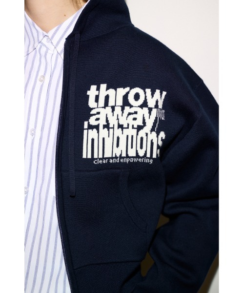 SLY（スライ） パーカー ESQWE LOGO KNIT ZIP PKTHROW エスクェ 