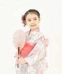 浴衣 紐付き浴衣2点セット キッズ 子供 女の子の詳細画像1