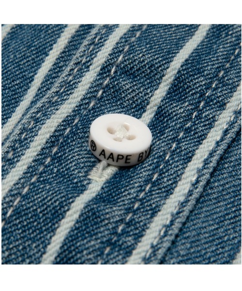 シャツ AAPE NOW SHORT SLEEVE SHIRT(stripe) メンズの画像
