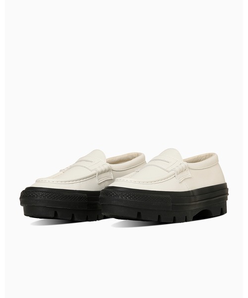 「CONVERSE」 ローファー 3 ホワイト×ブラック メンズの画像