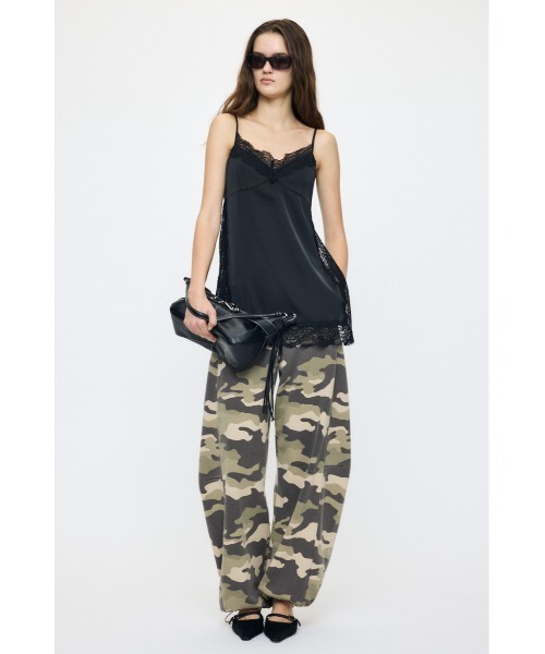 MOUSSY（マウジー） キャミソール LACE TRIM SATIN キャミソール