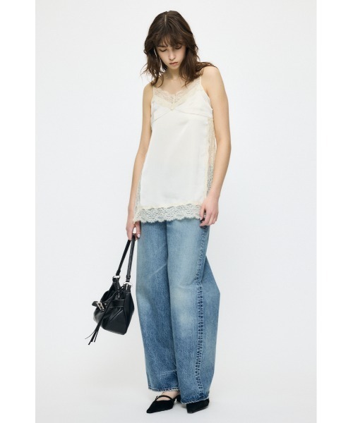 MOUSSY（マウジー） キャミソール LACE TRIM SATIN キャミソール