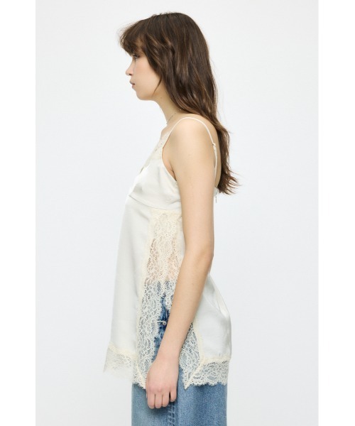 MOUSSY（マウジー） キャミソール LACE TRIM SATIN キャミソール