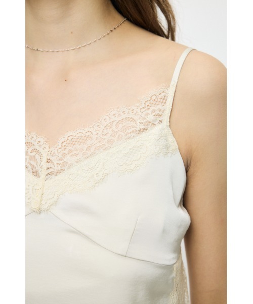 MOUSSY（マウジー） キャミソール LACE TRIM SATIN キャミソール
