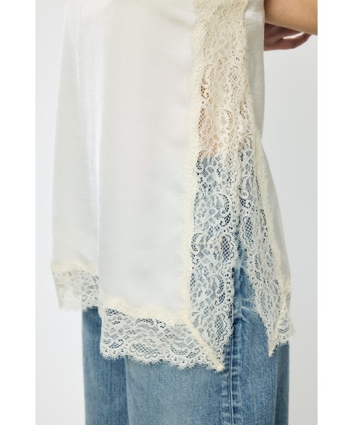 MOUSSY（マウジー） キャミソール LACE TRIM SATIN キャミソール