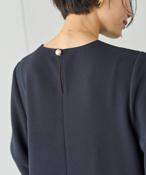 「UNFILO」 7分袖カットソー MEDIUM ネイビー レディース_画像3