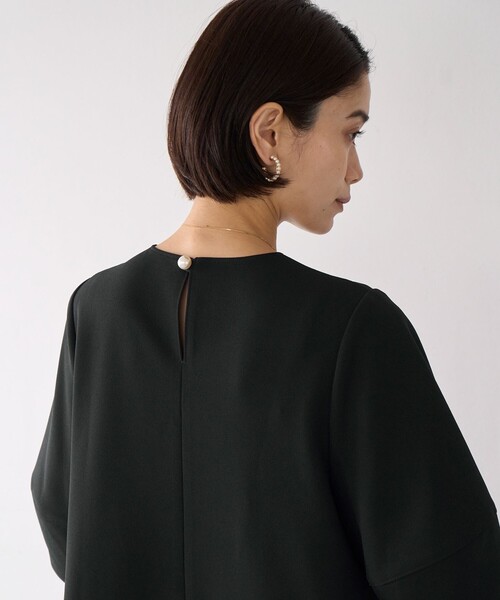 「UNFILO」 7分袖カットソー MEDIUM ネイビー レディース_画像6