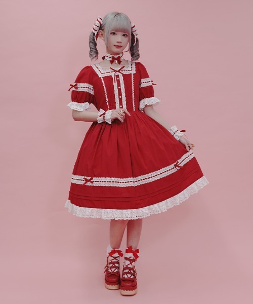 Chalmiere（シャルミエール） ワンピース はしごレースワンピース