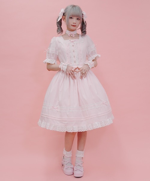 Chalmiere（シャルミエール） ワンピース はしごレースワンピース