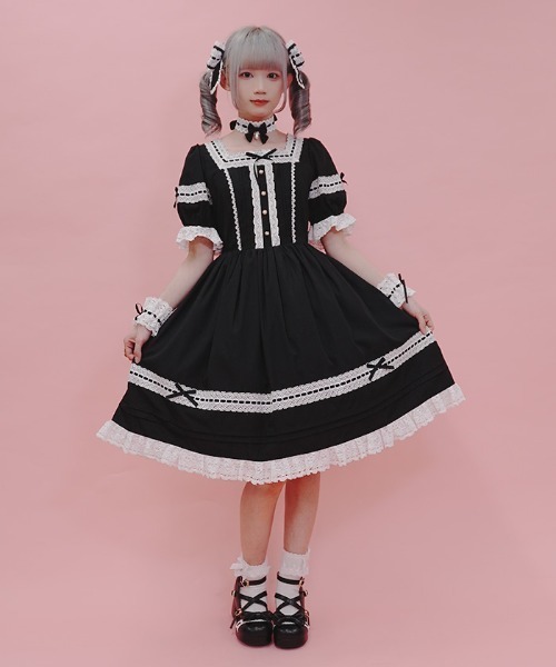Chalmiere（シャルミエール） ワンピース はしごレースワンピース