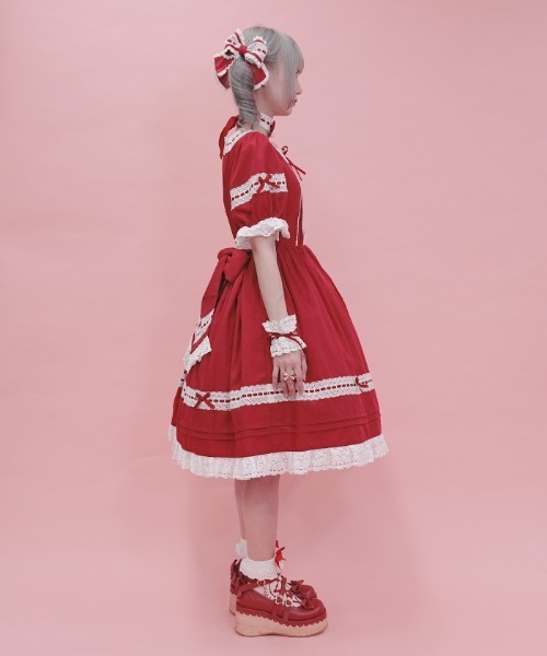 Chalmiere（シャルミエール） ワンピース はしごレースワンピース