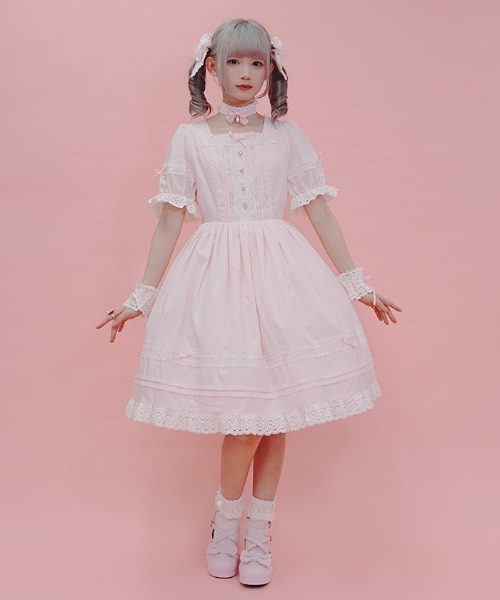 Chalmiere（シャルミエール） ワンピース はしごレースワンピース