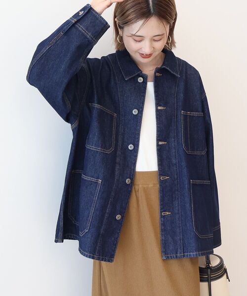 「AMERICAN HOLIC」 デニムジャケット L ワンウォッシュ レディース_画像2