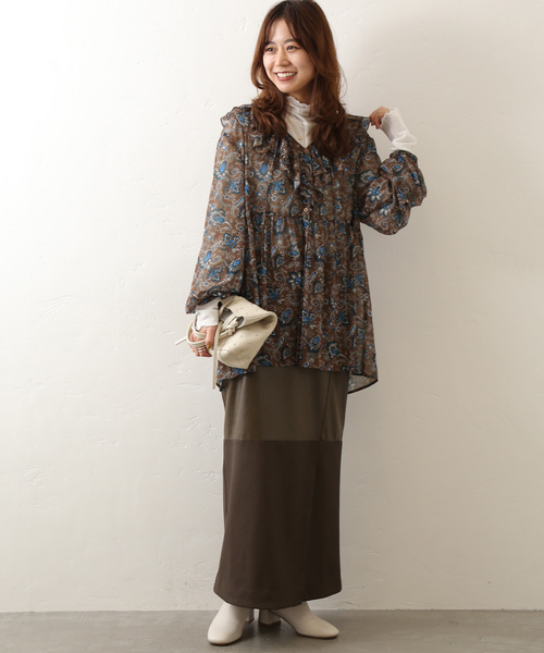 「JOURNAL STANDARD relume」 長袖ブラウス FREE ブラック レディース_画像2
