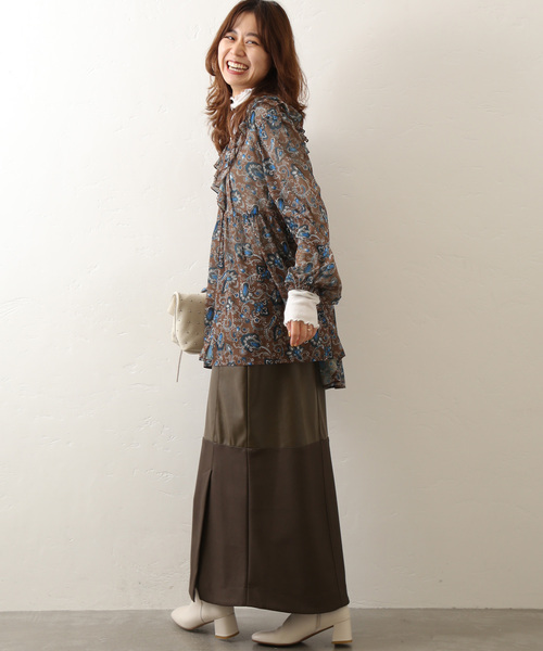 「JOURNAL STANDARD relume」 長袖ブラウス FREE ブラック レディース_画像4