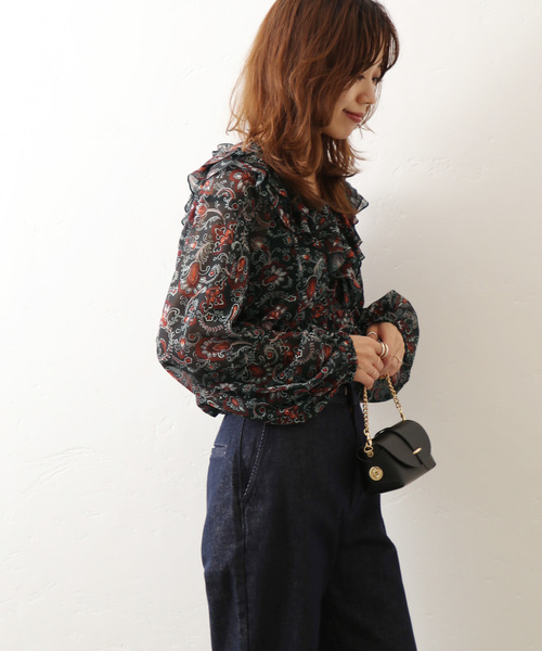 「JOURNAL STANDARD relume」 長袖ブラウス FREE ブラック レディース_画像9