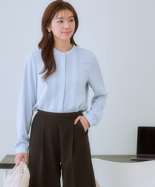 「7days Life Styling」 長袖ブラウス L グレイッシュベージュ レディース_画像5