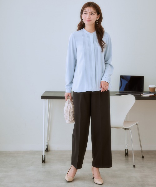 「7days Life Styling」 長袖ブラウス L グレイッシュベージュ レディース_画像7