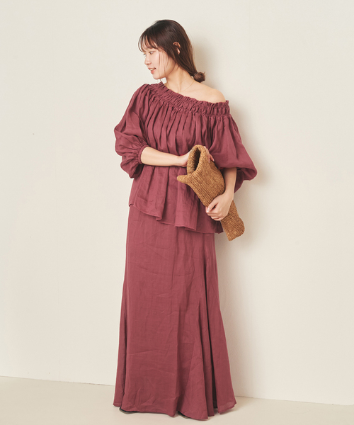 スカート RAMY LINEN TACK スカートの画像