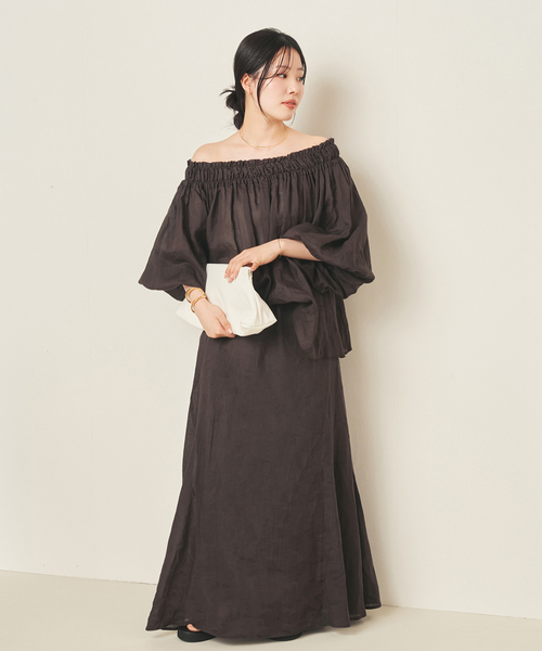 スカート RAMY LINEN TACK スカートの画像