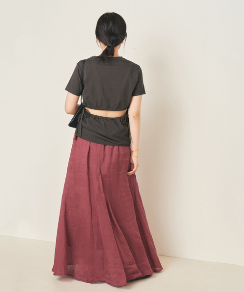 スカート RAMY LINEN TACK スカートの画像
