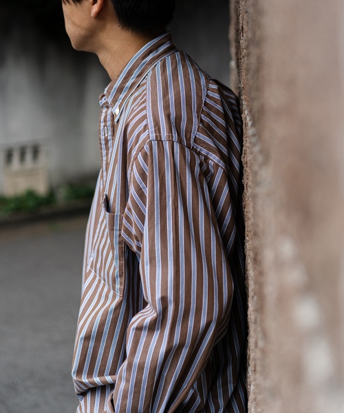 「417 EDIFICE」 長袖シャツ SMALL ブラウン メンズ_画像7
