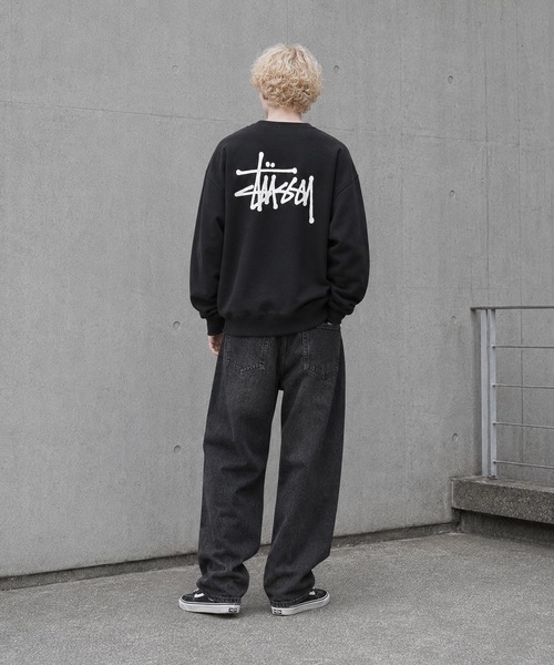 STUSSY ステューシー OLDSKOOL FLAVOR スウェット L 黒 STUSSY（ステューシー） トレーナー スウェット BASIC LOGO RAISING OF