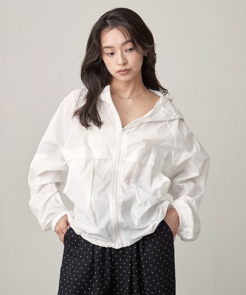 完売品　UVカット2wayシアーブルゾン　ホワイト OFROOM uvカット ブルゾン アウター UV Cut Sheer Blouson｜UVカット