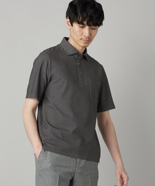 COMME CA MEN（コムサメン） ポロシャツ 「抗菌防臭加工」衿裏チェック