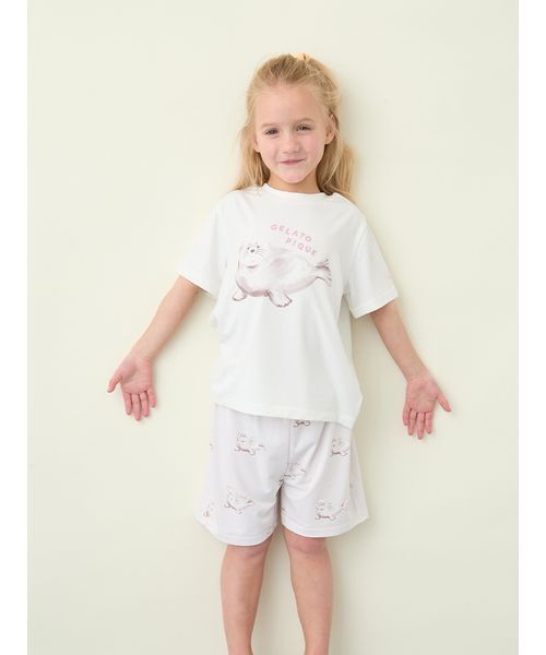 【ジェラートピケ　ジュニア130】新品未使用　今季プルオーバー　パンツセット gelato pique キッズ、ジュニア服、シューズ｜ベビー、キッズ