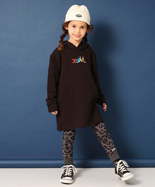 「X-girl Stages」 「KIDS」長袖ワンピース 140cm ブルー キッズ_画像2
