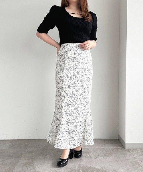「apres jour」 ロングスカート X-LARGE ブラック レディース_画像2