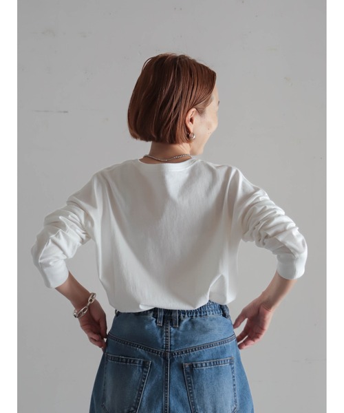 「FIL DE FER」 長袖カットソー FREE イエロー レディース_画像4
