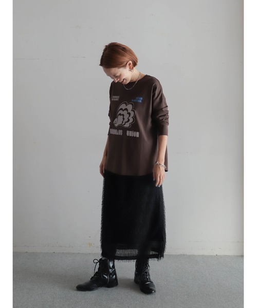 「FIL DE FER」 長袖カットソー FREE イエロー レディース_画像8