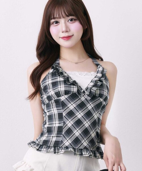 Belle Charme ブラウス シャツ 「Belle Charme」Halter Neck Frill 
