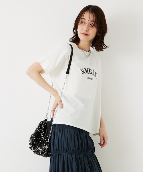 「abahouse mavie」 半袖Tシャツ フリー ホワイト系その他 レディース_画像4