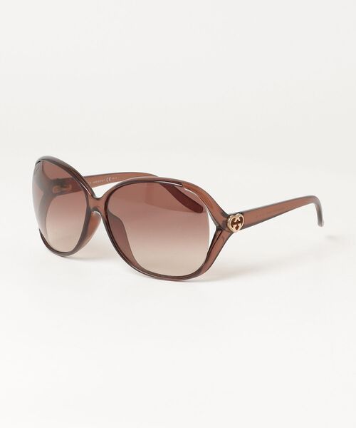 GUCCI GG3525/K/S インターロッキング Gハート サングラス 美品 GUCCI（グッチ） ハート インターロッキングG サングラス - ブラウン