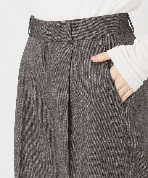 スラックス パンツ 「セットアップ可 / 」ネップツイードタックイージーパンツ レディース | Spick＆Span | 21