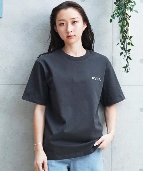 「RVCA」 半袖Tシャツ S ライトブルー レディース_画像6