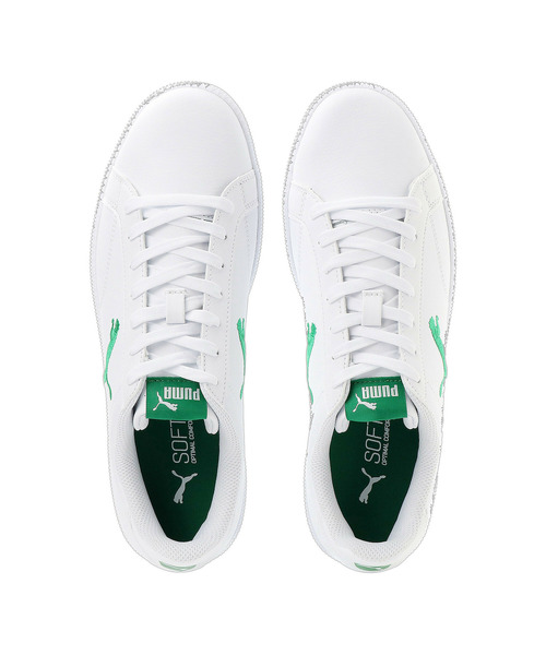 「PUMA」 ローカットスニーカー 24.5cm ホワイト×グリーン メンズ_画像6