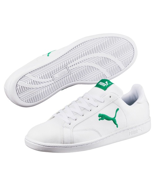「PUMA」 ローカットスニーカー 24.5cm ホワイト×グリーン メンズ_画像7