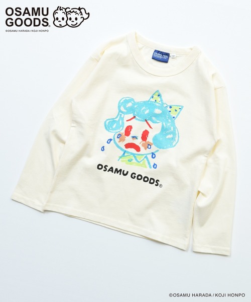 tシャツ 「別注」OSAMU GOODS プリント長袖Tシャツ キッズ 子供服