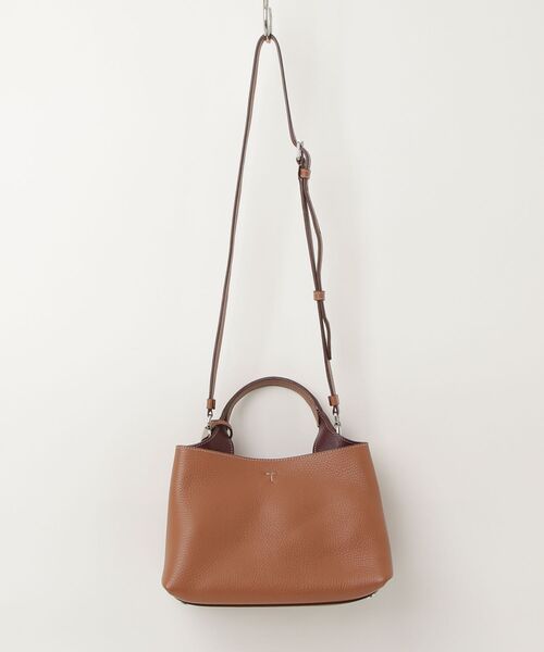 美品　トッズ　T タイムレス マイクロ　レザー　2way バッグ TOD'S（トッズ） Tタイムレス マイクロ 2WAYバッグ - ブラウン