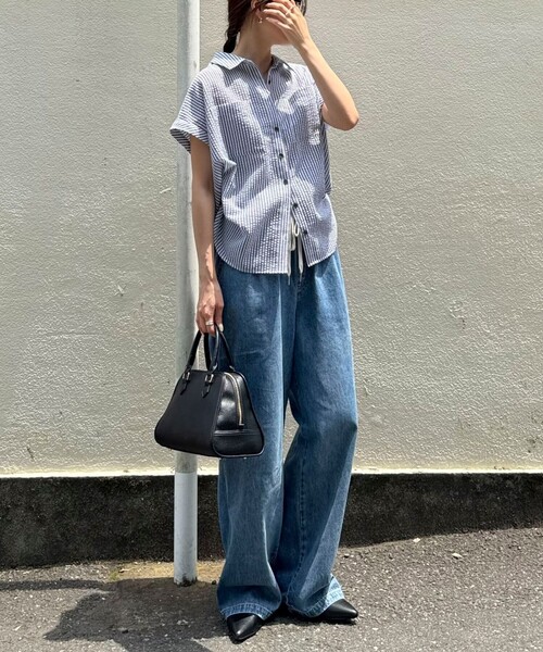 「fredy emue」 イージーパンツ 38 キナリ レディース_画像3