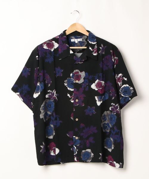 STYLEBLOCK シャツ レーヨンオープンカラービッグアロハシャツ