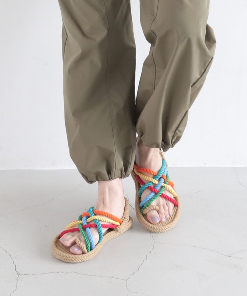【美品】BOHONOMAD ボホノマド ケープポイント マルチカラー 37 BOHONOMAD サンダル CAPEPOINT/ケープポイント マルチカラー