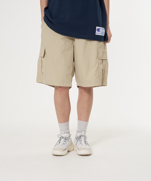 【美品】NAISSANCE　ワイドカーゴショーツ　リップストップ　ハーフパンツ Champion（チャンピオン） ハーフパンツ ワイドパンツ カーゴパンツ